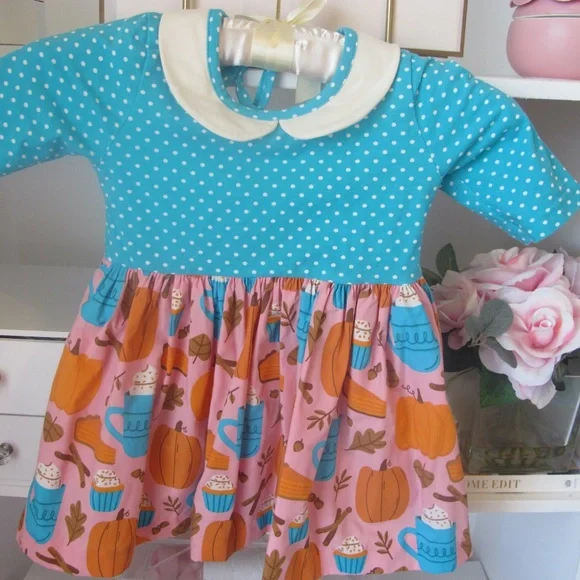 Eleanor Rose Girl's Pumpkin Spice Perla Top Shirt Size 5-6 EUC - Picture 2 of 4